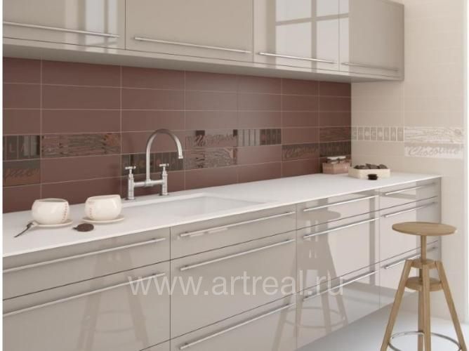 Керамическая плитка Monopole ceramica Chocolate в интерьере
