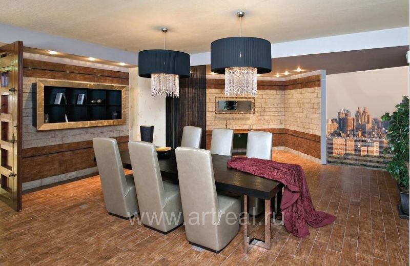 Керамогранит Venus Petrified forest в интерьере