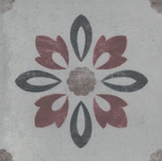 Cir & Serenissima Via Emilia декор Angolo Greca Fiore Grigio 20*20