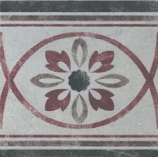 Cir & Serenissima Via Emilia декор Greca Fiore Grigio 20*20