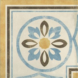 Cir & Serenissima Via Emilia декор Angolo Greca Fiore Crema 20*20