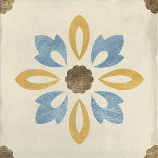 Cir & Serenissima Via Emilia вставка Rivalta Inserto Fiore S/1 Crema 20*20