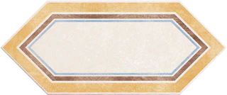 Cir & Serenissima Via Emilia декор Losanga Lato (Azzuro-Jialo-Crema) 34*14