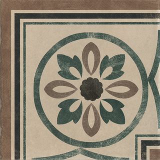 Cir & Serenissima Via Emilia декор Angolo Greca Fiore Tortora 20*20