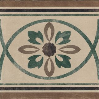 Cir & Serenissima Via Emilia декор Greca Fiore Tortora 20*20