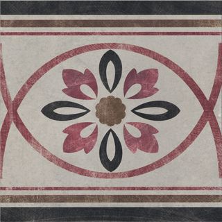 Cir & Serenissima Via Emilia декор Greca Fiore Grigio 20*20