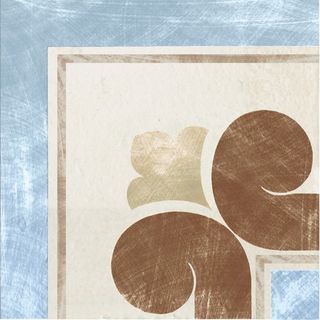 Cir & Serenissima Via Emilia декор Angolo Greca Linea Crema-Azzurro 20*20