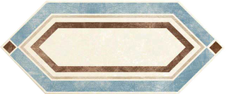 Cir & Serenissima Via Emilia декор Losanga Lato (Crema - Azzurro) 34*14