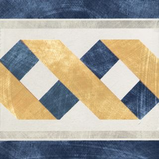 Cir & Serenissima Via Emilia декор Greca Festone Bianco-Blu 20*20