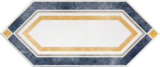 Cir & Serenissima Via Emilia декор Losanga Lato (Bianco-Blu) 34*14