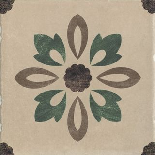 Cir & Serenissima Via Emilia вставка Rivalta Inserto Fiore Tortora 10*10