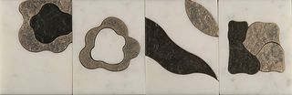 Skalini Metal Stone бордюр Modern Flower 6 30.5*10
