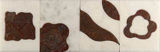 Skalini Metal Stone бордюр Modern Flower 5 30.5*10
