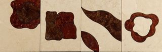Skalini Metal Stone бордюр Modern Flower 4 30.5*10