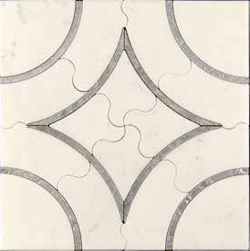 Skalini Metal Stone напольная плитка Alcamo (White)-1/2  (ACM (W)-1/2) 30.5*30.5