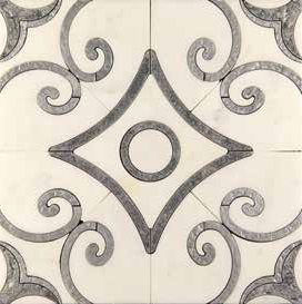 Skalini Metal Stone напольная плитка Alcamo (White)-4/2 (ACM (W)-4/2) 30.5*30.5