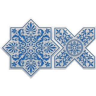 Skalini Artistic Stone Pantheon мозаика  Pantheon (White Blue)-1(I) PNT (White Blue)-1(I) 13*13