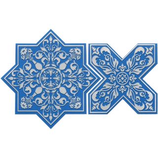 Skalini Artistic Stone Pantheon мозаика  Pantheon (White Blue)-3 PNT (White Blue)-3 13*13