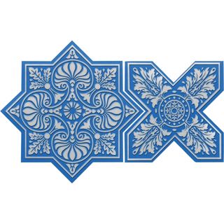 Skalini Artistic Stone Pantheon мозаика  Pantheon (White Blue)-4 PNT (White Blue)-4 13*13