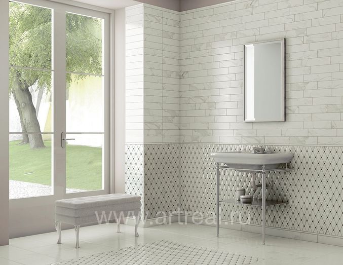 Керамогранит Vallelunga Calacatta в интерьере