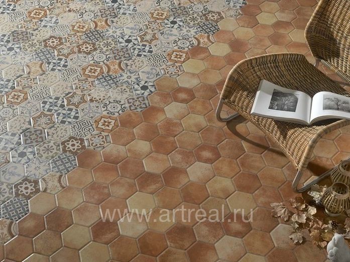 Kerlife Hexagonal Керамогранит Kerlife Hexagonal в интерьере