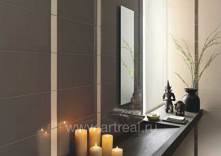 Интерьер плитки фабрики Fap коллекции Fusion в цвете Brown.