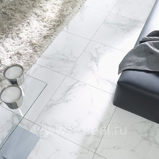 Керамическая плитка Porcelanosa Marmol Carrara в интерьере