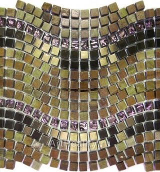Bars Crystal Mosaic Миксы с Натуральными  Камнями мозаика PT 128-1 30*30