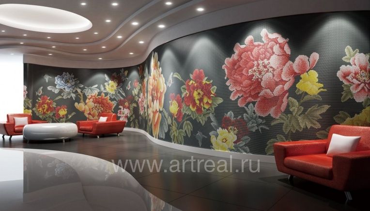 Мозаика Bars Crystal Mosaic Миксы в интерьере