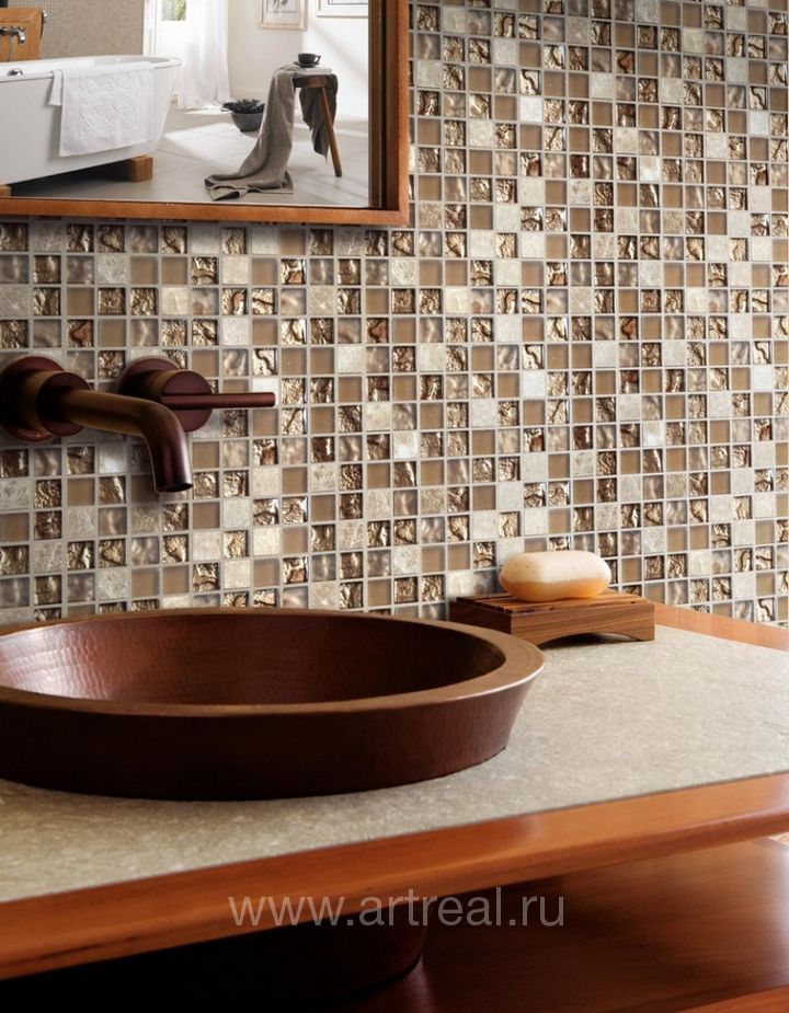 Мозаика Bars Crystal Mosaic Фантазийные миксы в интерьере