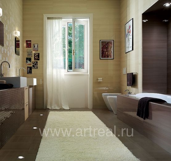 Интерьер плитки фабрики Fap коллекции Idea в цвете Senape.