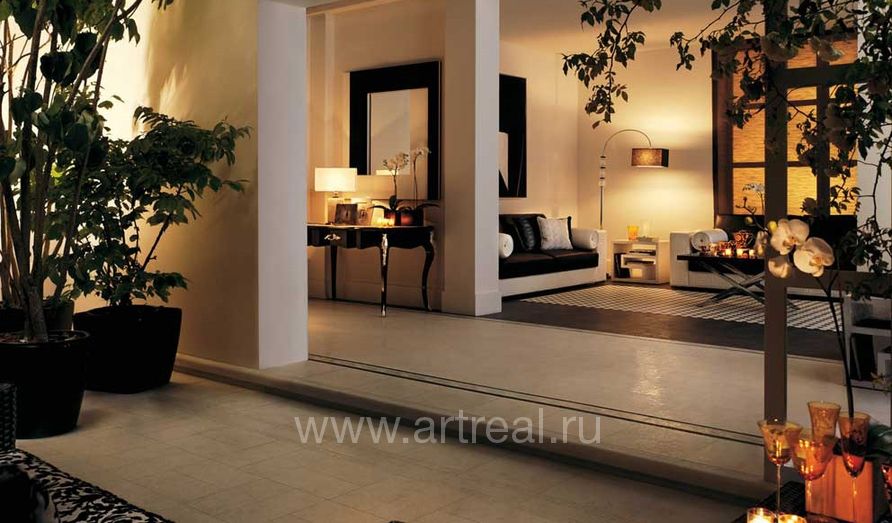 Керамогранит Gardenia (Versace) Palace Stone в интерьере