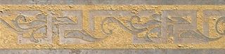 Gardenia (Versace) Palace Stone бордюр Foglia Oro Fasce Levigate 39.4*9.8