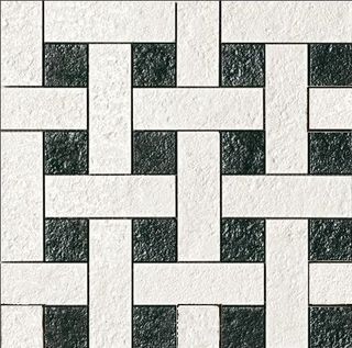 Gardenia (Versace) Palace Stone мозаика Black/White Chesterfield 39.4*39.4