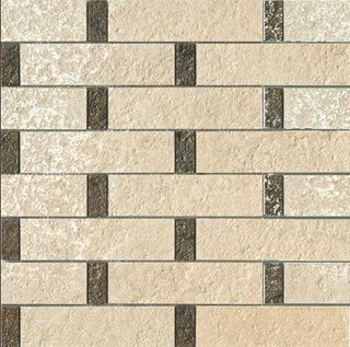 Gardenia (Versace) Palace Stone мозаика Almond/Nero Listoni su Rete 39.4*39.4