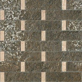 Gardenia (Versace) Palace Stone мозаика Nero/Rosa Listoni su Rete 39.4*39.4