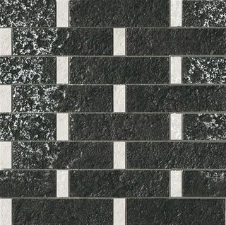 Gardenia (Versace) Palace Stone мозаика Black/White Listoni su Rete 39.4*39.4