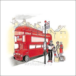 Kerama Marazzi Бейкер-Стрит декор Декор Автобус  20*20