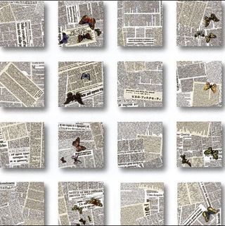 Bardelli Ultime Notizie декор Декор "Газета" L11120 20*20