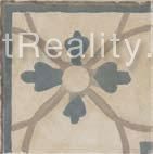 Arkadia Cementi Novecento декор Angolo Fiore Blu 20*20