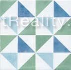 Arkadia Cementi Novecento декор Triangoli Verde/Blu 20*20