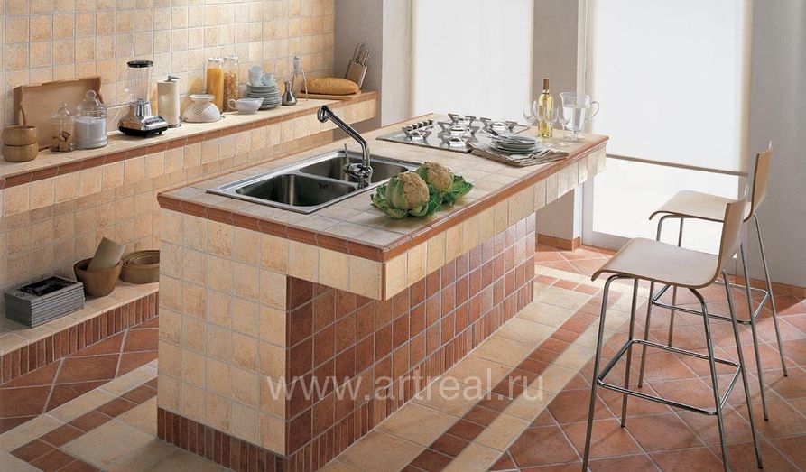 Интерьер керамической плитки завода ABK коллекции Petraia