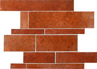 ABK Petraia мозаика Mosaico Brick Mix Rosso 2 33.3*33.3