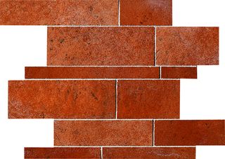 ABK Petraia мозаика Mosaico Brick Mix Rosso 3 33.3*33.3