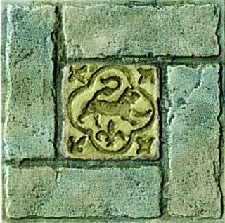 ABK Petraia вставка Tozzetto Araldico Verde 2 12.5*12.5