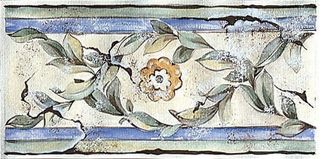 ABK Petraia бордюр List. Decorato Azzurro 12.5*25