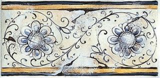 ABK Petraia бордюр Listello Decorato Giallo 25*12.5