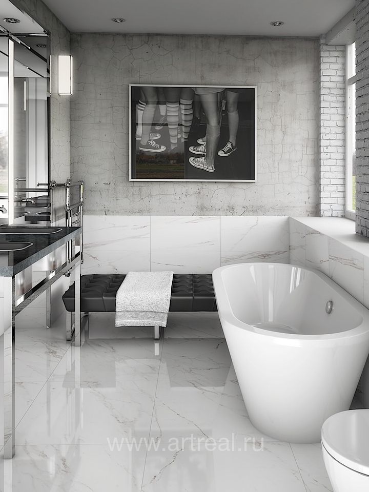 Mapisa Carrara Керамическая плитка Mapisa Carrara в интерьере