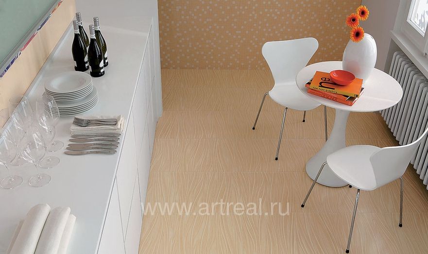 Интерьер плитки Fap Sweet home в цвете Wave Beige. Интерьер плитки Fap Sweet home в цвете Wave Beige.