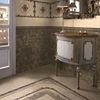 Ванная в отделке плиткой и мозаикой из серии Saloni Domicia